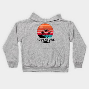 Retro Adventure Await Kids Hoodie